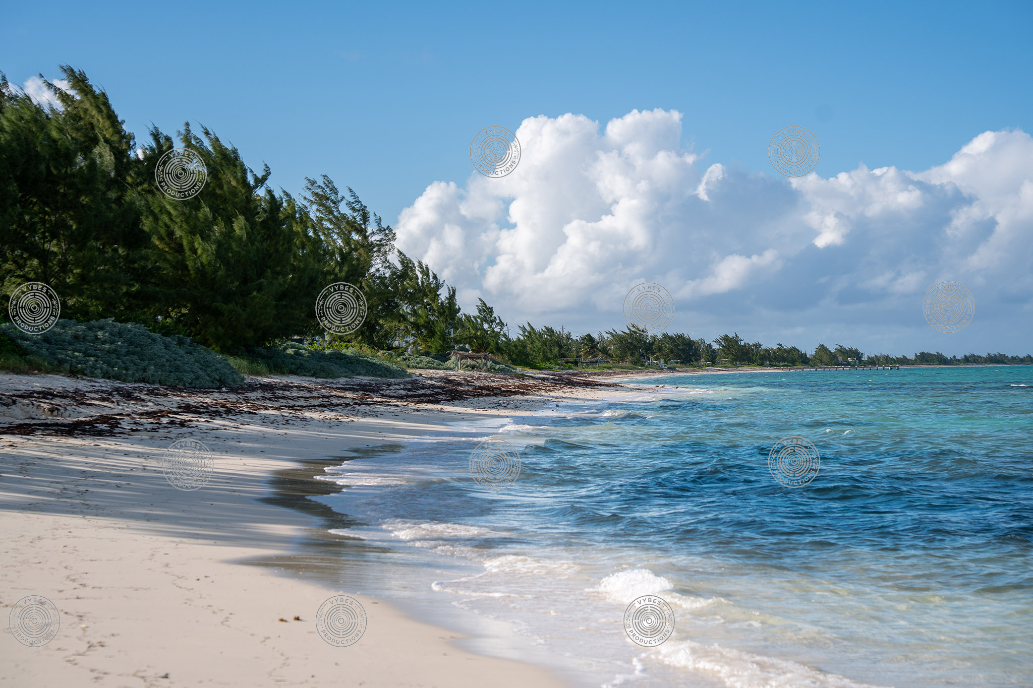 Handheld shot of Grace Bay Beach