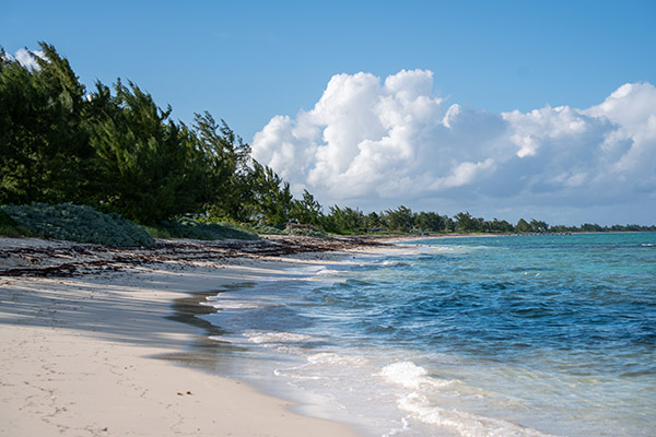 Handheld shot of Grace Bay Beach