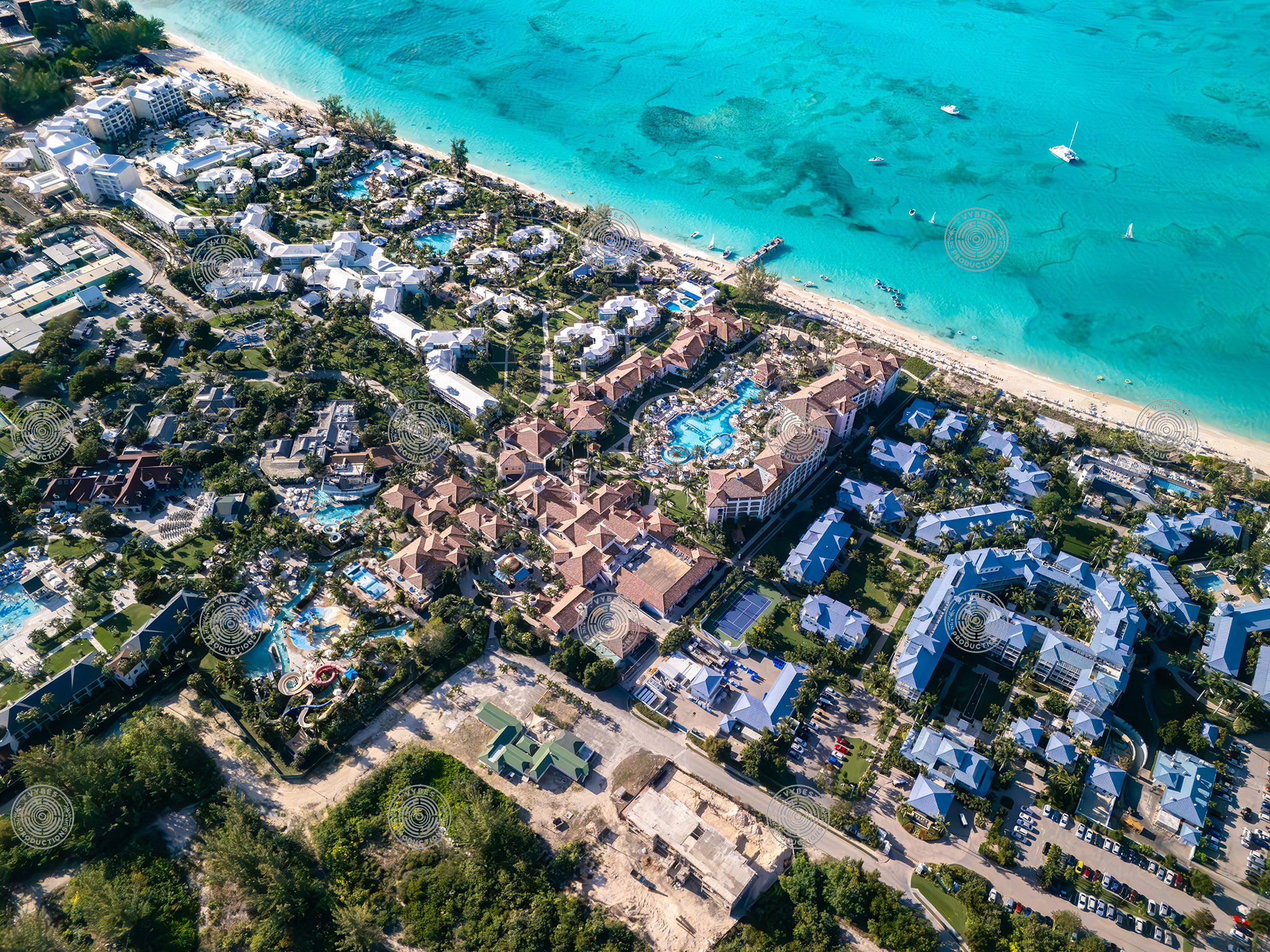 Aerial view of Beaches Resort