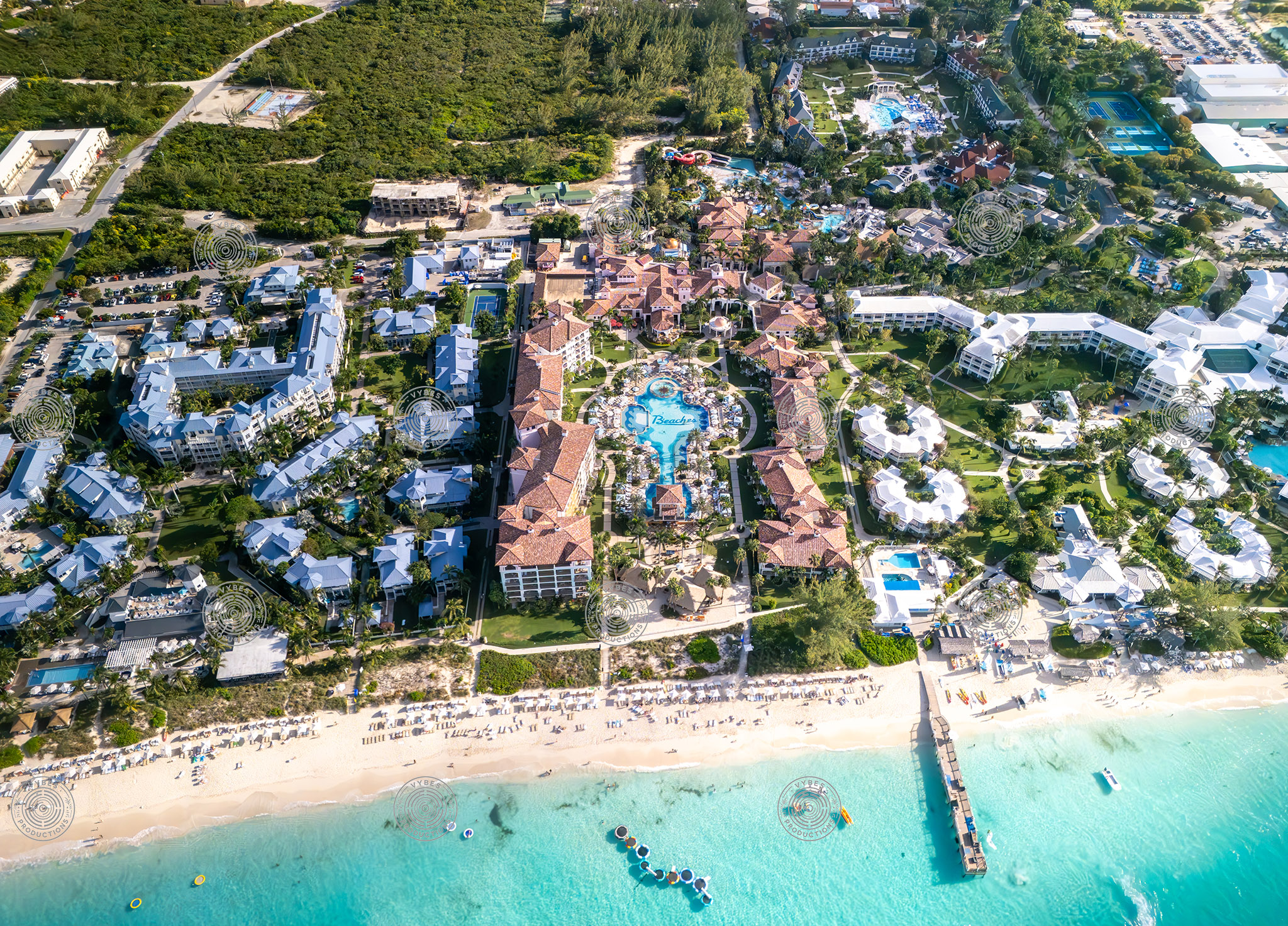 Aerial view of Beaches Resort