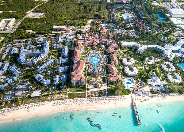 Aerial view of Beaches Resort