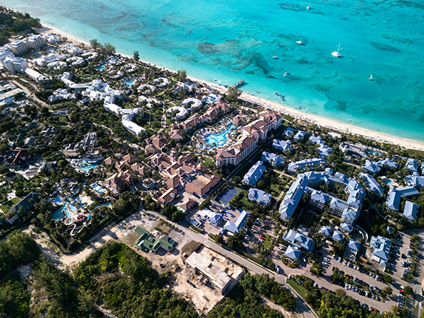 Aerial view of Beaches Resort