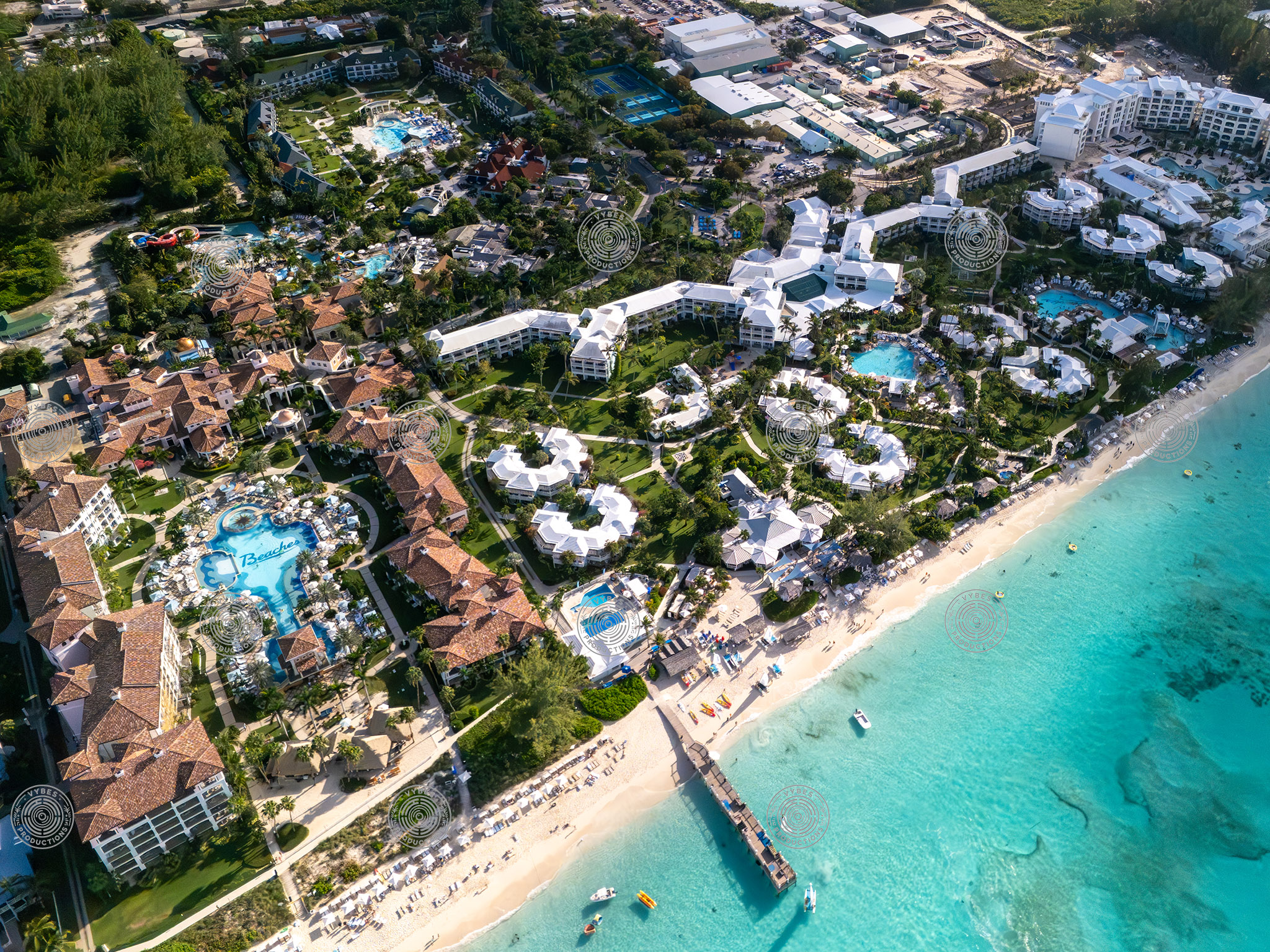 Aerial view of Beaches Resort