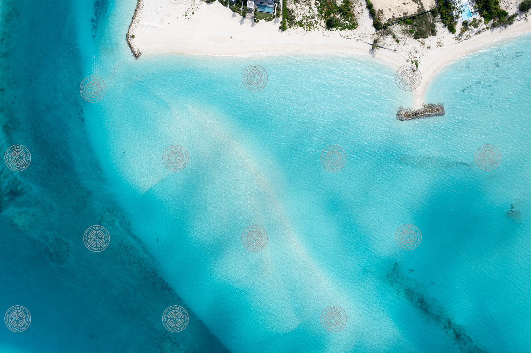 Top down drone shot of Emerald Point
