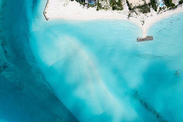 Top down drone shot of Emerald Point