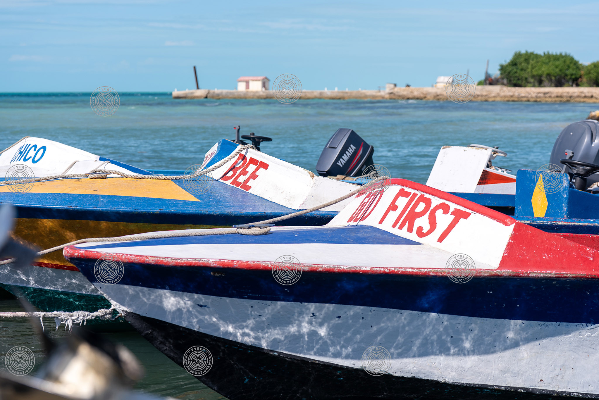 Editorial-style shot of local boats in South Caicos