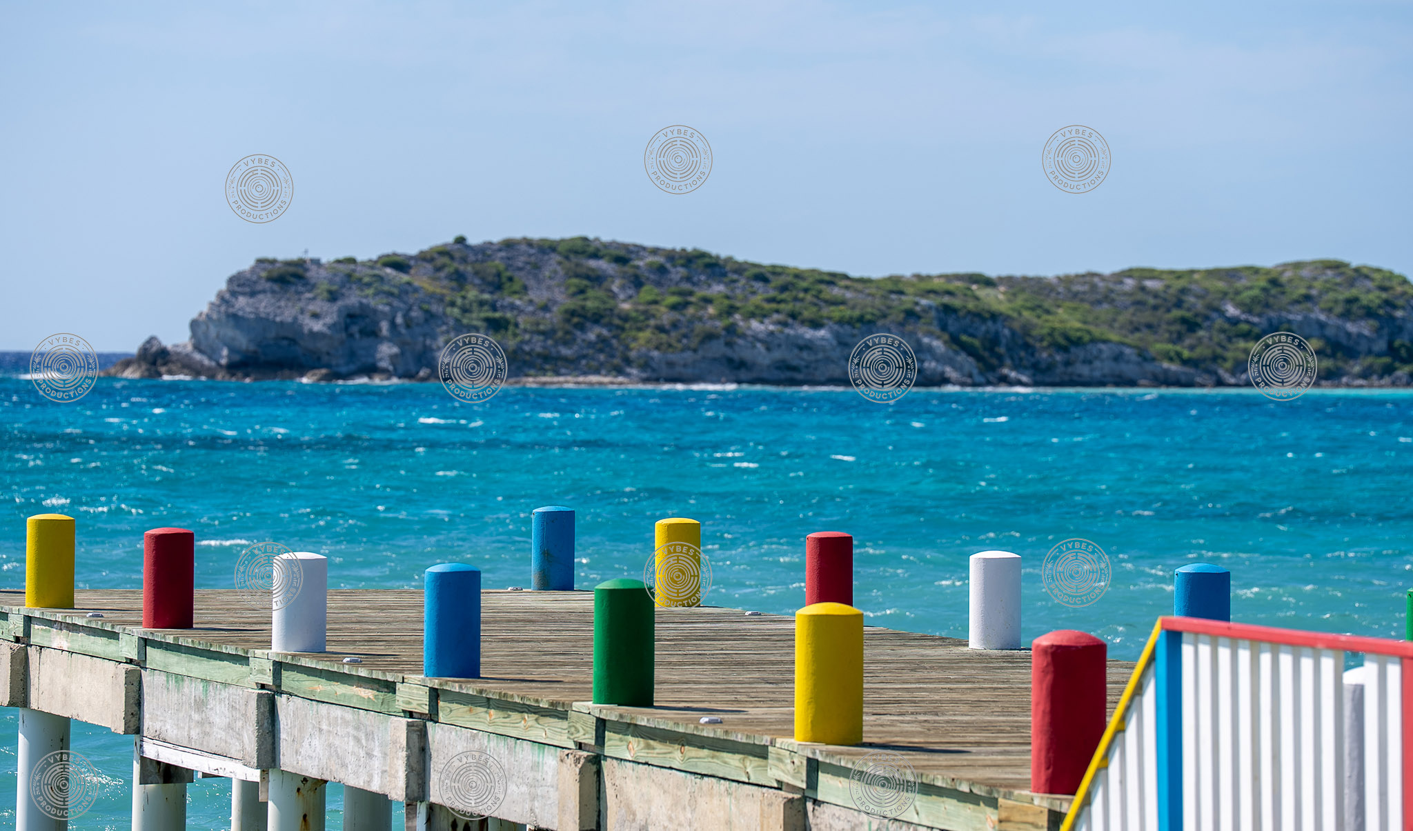 Shot of empty dock in South Caicos