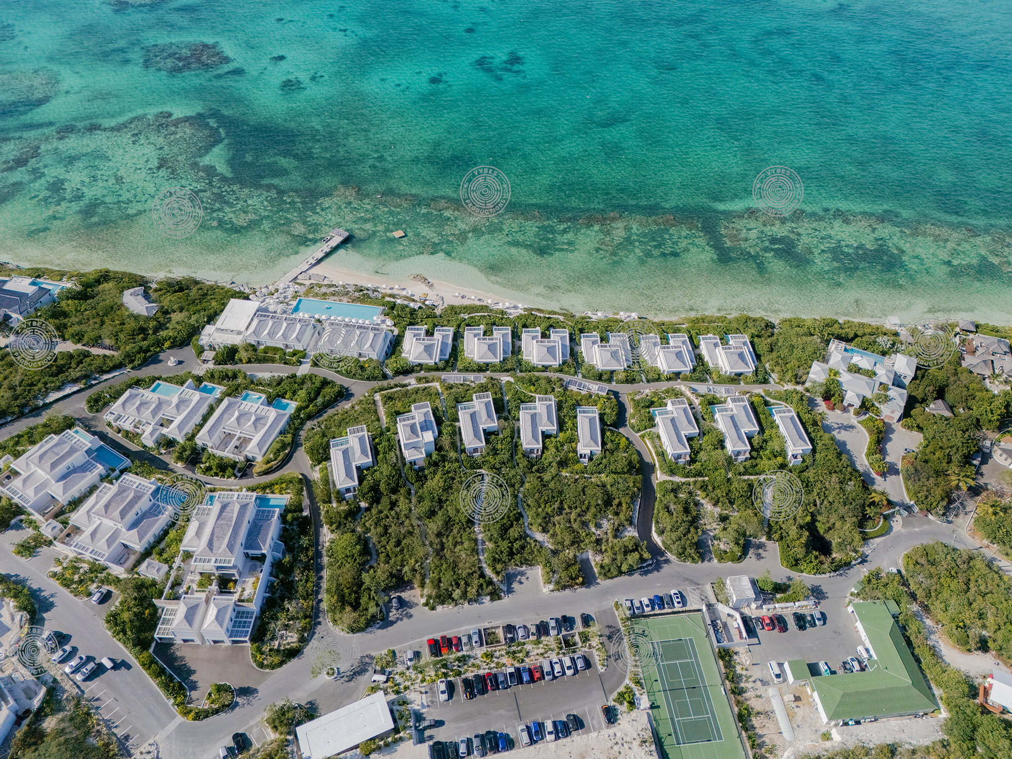 Drone shot of Rock House resort