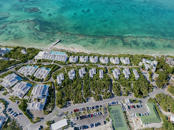 Drone shot of Rock House resort