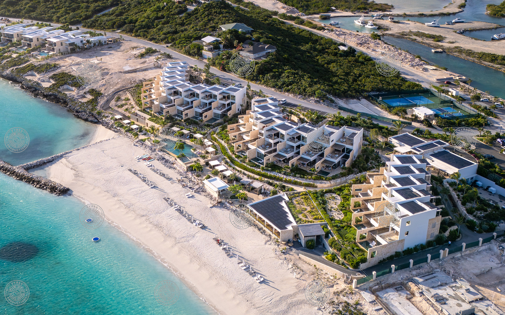 Aerial view of The Strand resort