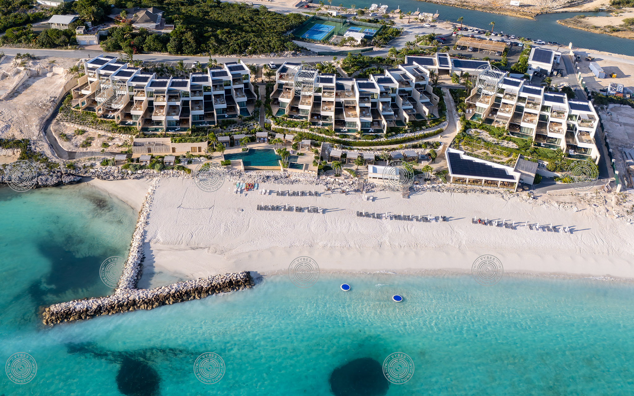 Aerial view of The Strand resort
