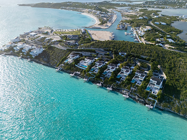 Aerial view of Wymara Villas