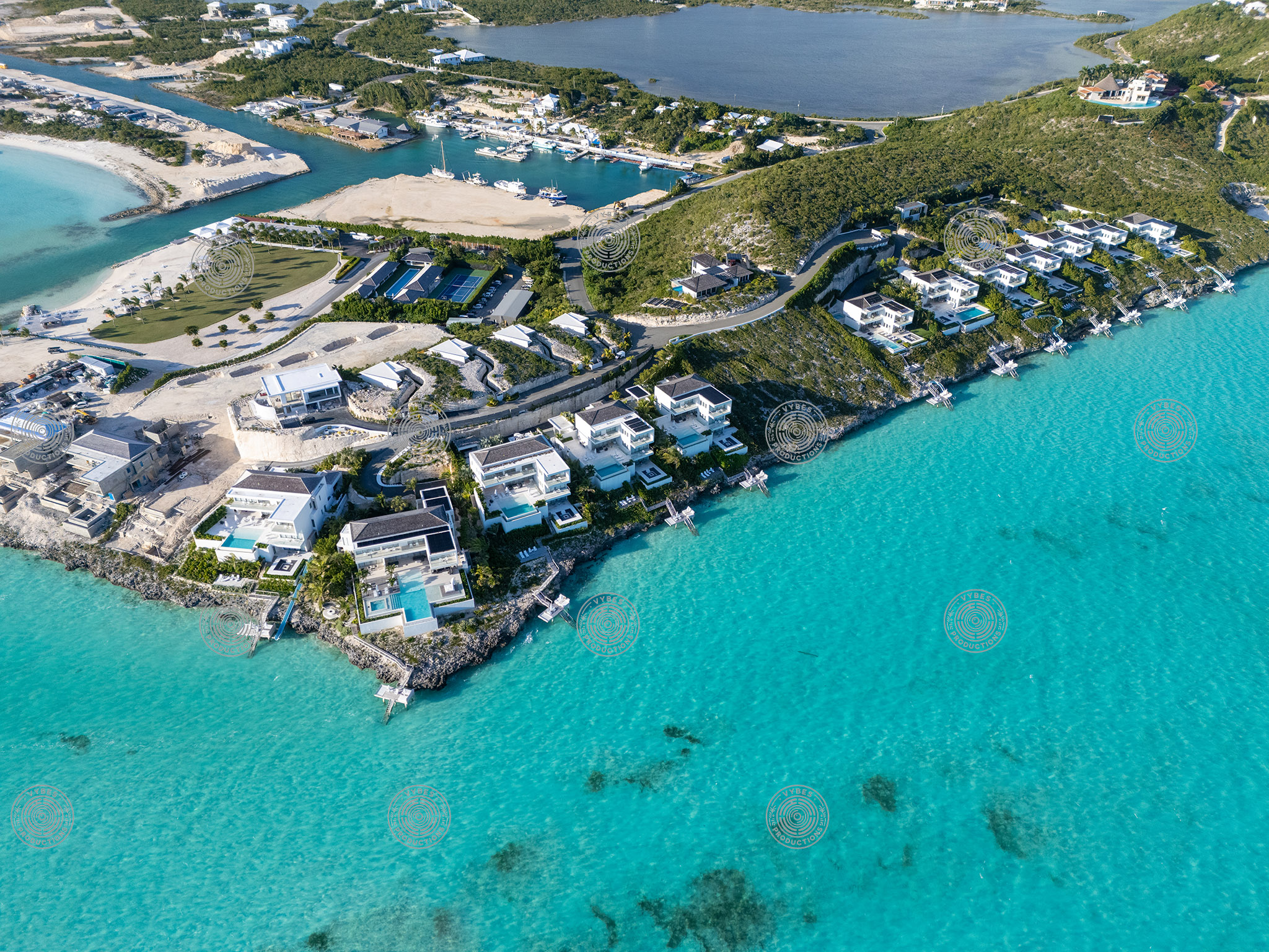 Aerial view of Wymara Villas