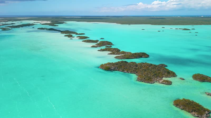 Aerial view of Chalk Sound