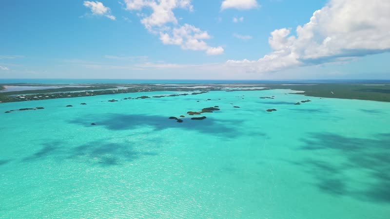 Aerial view of Chalk Sound