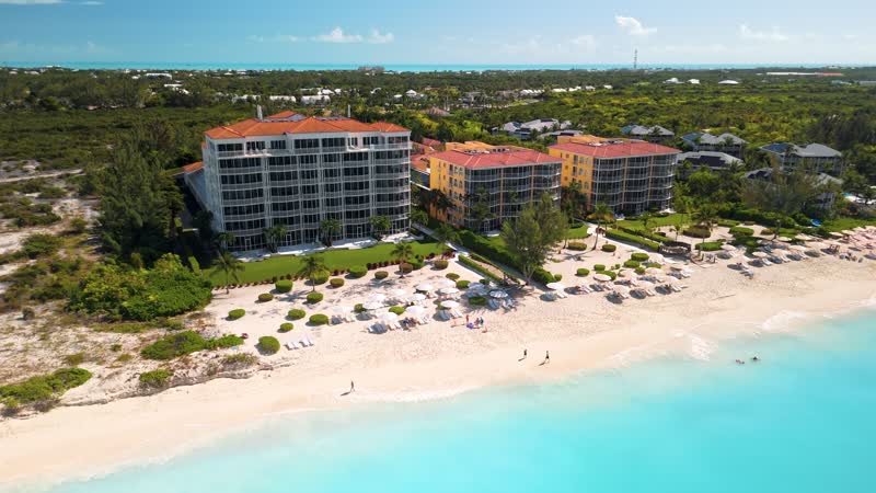 Drone shot of The Tuscany and the Venetian resorts