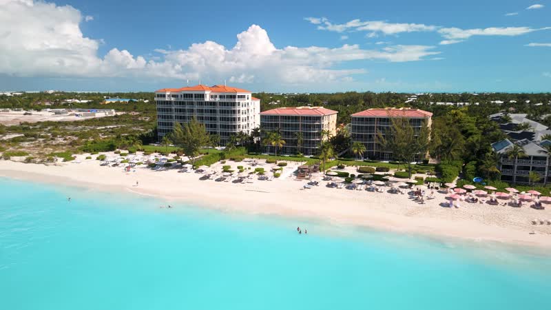 Drone shot of The Tuscany and the Venetian resorts