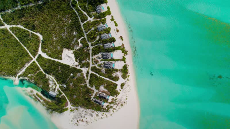 Aerial view of Parrot Cay Resort
