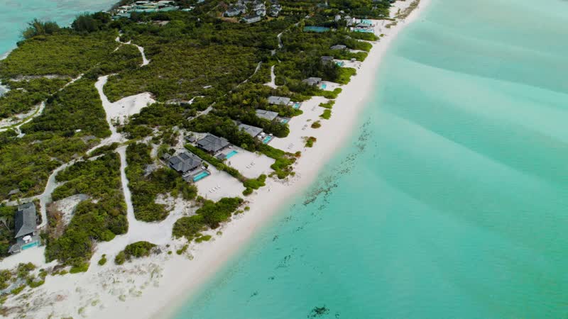 Aerial view of Parrot Cay Resort